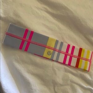 Never been worn multicolor Lululemon headband